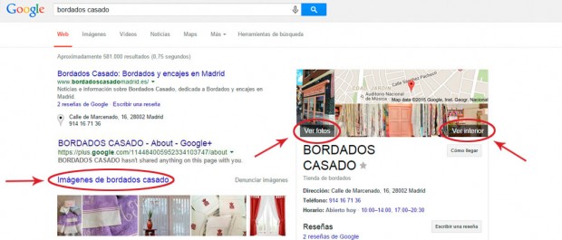 Integración en el buscador de Google